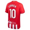 Maillot de Supporter Atlético Madrid Correa 10 Domicile 2023-24 Pour Homme